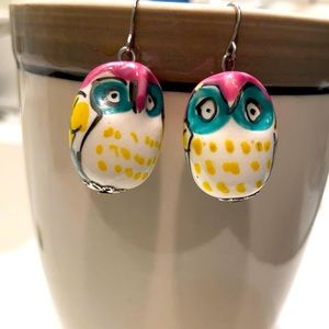 🦉 Ceramic owl earrings